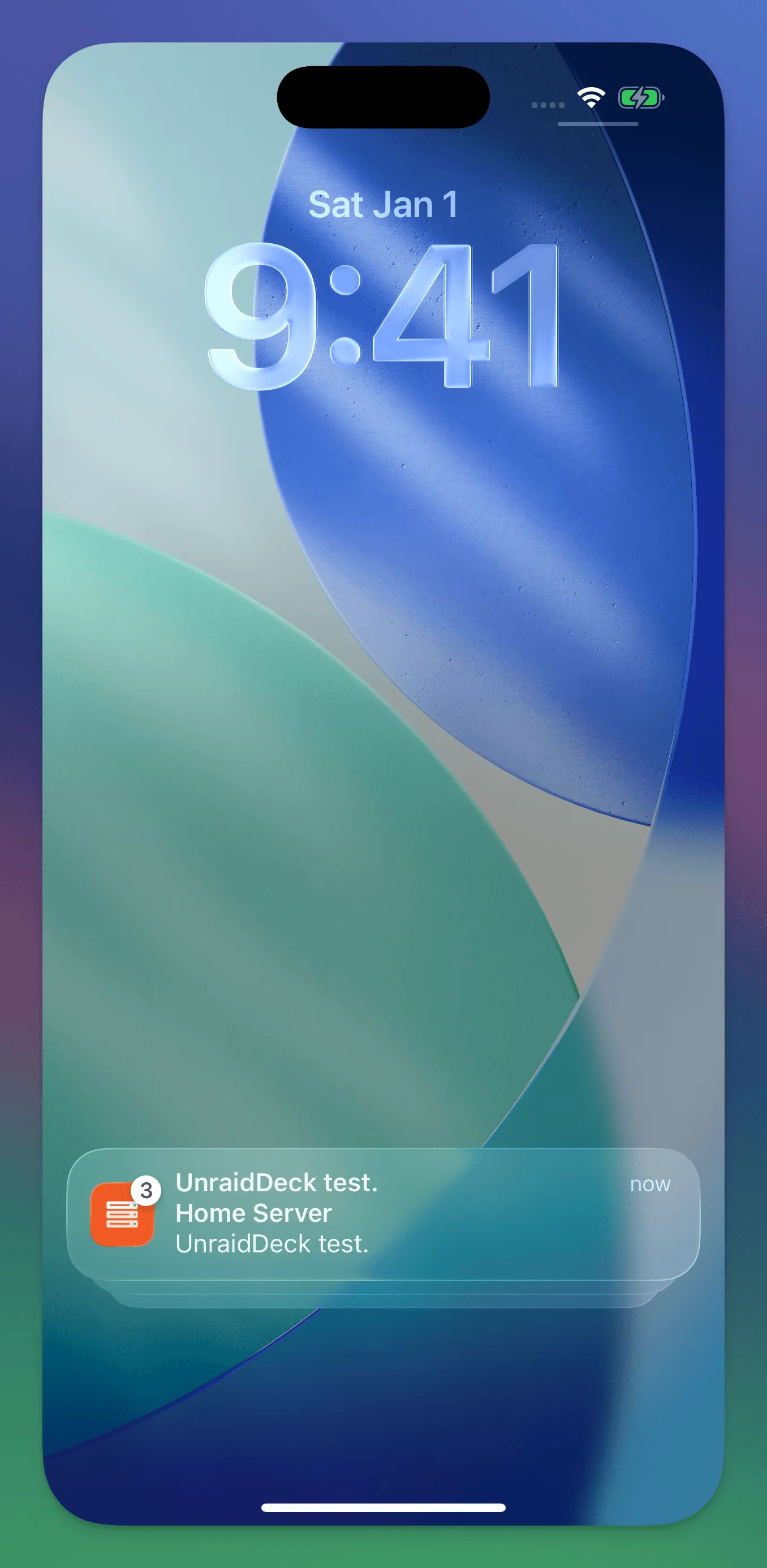 Push notification alert received on iPhone