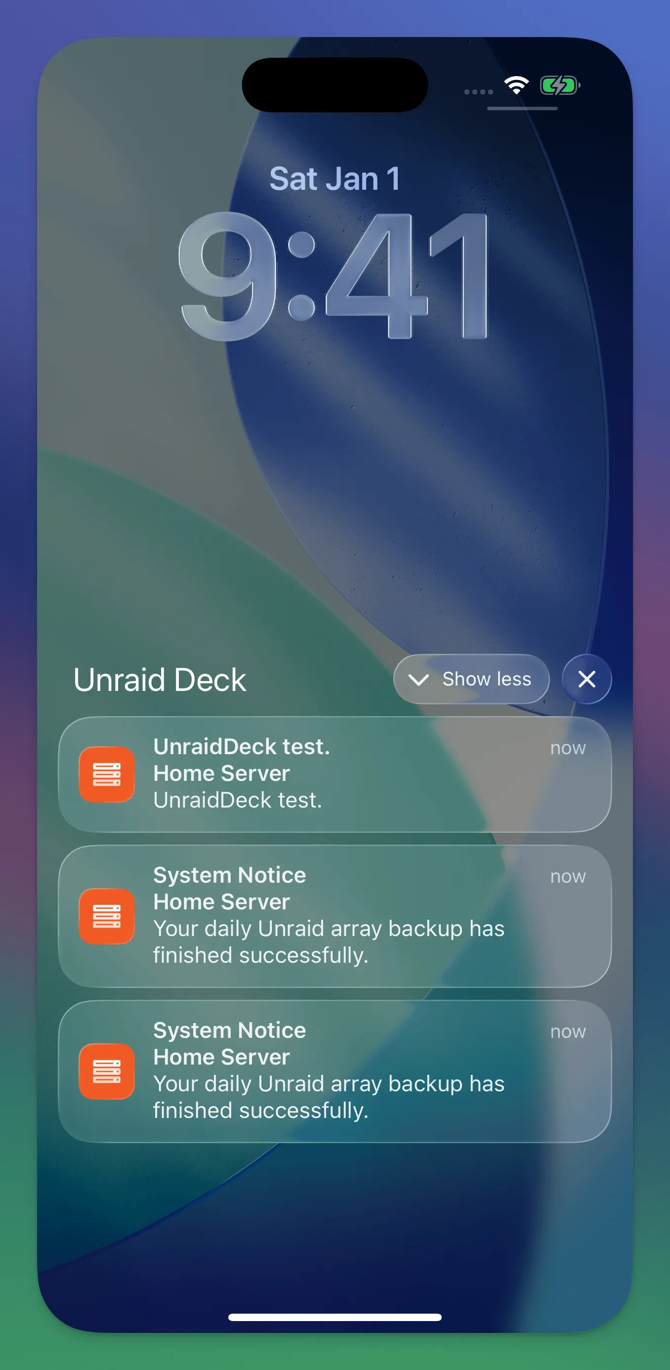 Notification detailed view