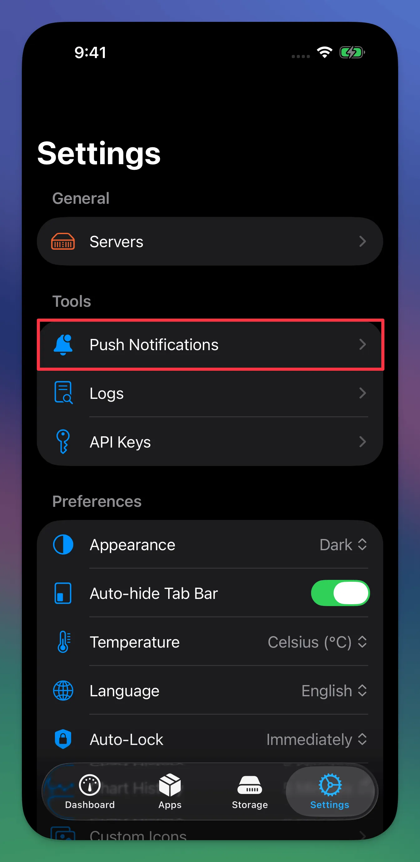 Unraid Deck Settings