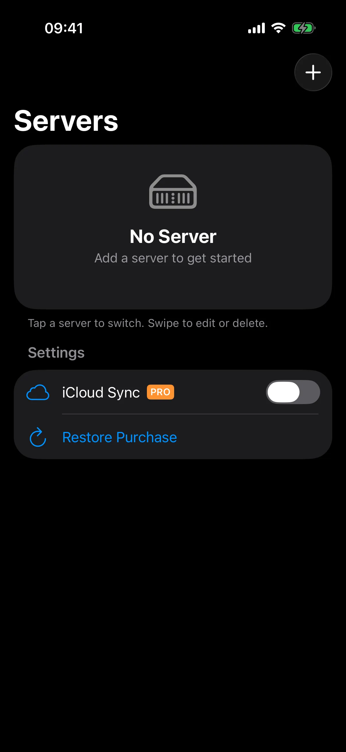 Unraid Deck welcome screen with Add Server button